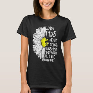JANUARY Girl Made In 1958 62nd Sunshine Hurricane  T-Shirt