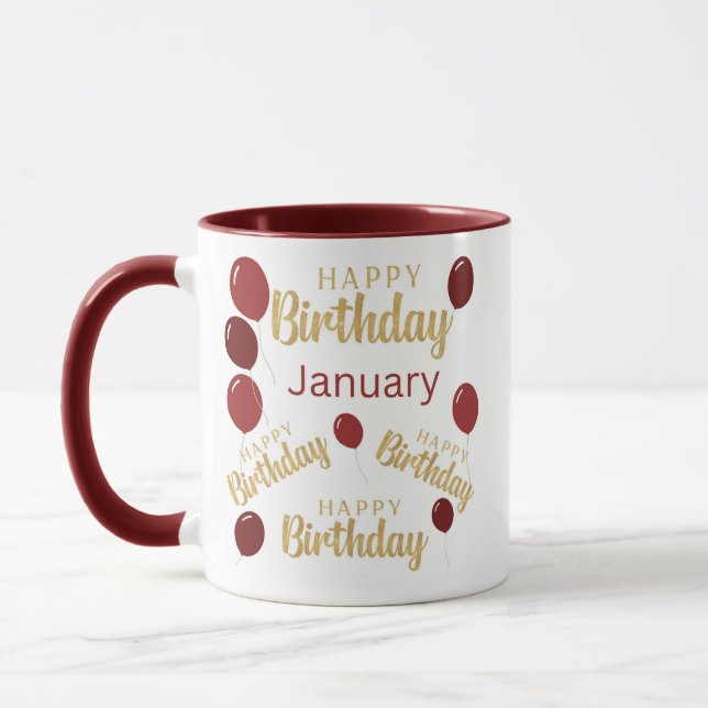 January happy birthday Mug (Left)