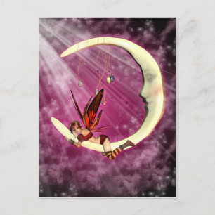 January Moon Fairy Post Card