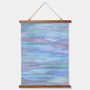 January Morning Blue Abstract Hanging Tapestry