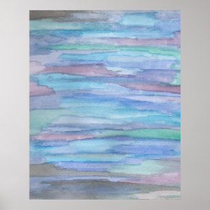 January Morning Blue Abstract  Poster