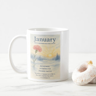 January Renewal Peaceful Landscape Inspirational Coffee Mug
