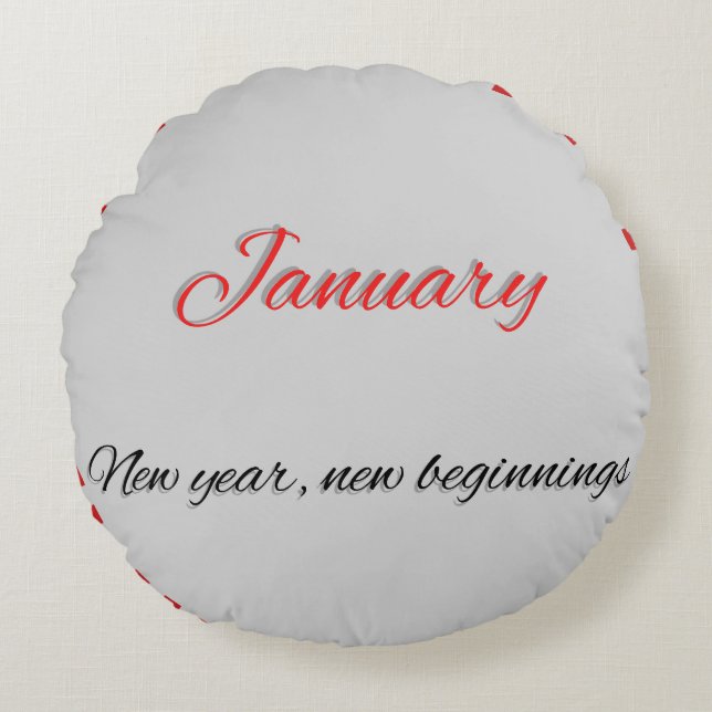 January Round Pillow (Front)