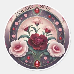 January Soul Classic Round Sticker