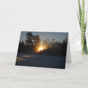 January Sunrise Light Rays Card