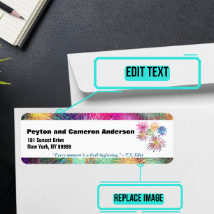 January Themed Personalised Address Return Address Label