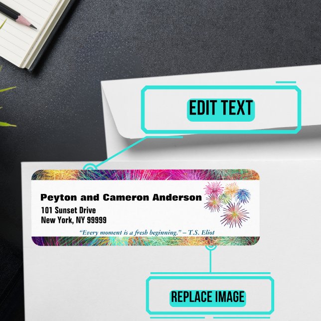 January Themed Personalised Address Return Address Label (Please enjoy our mailing labels. There is one for every month.)