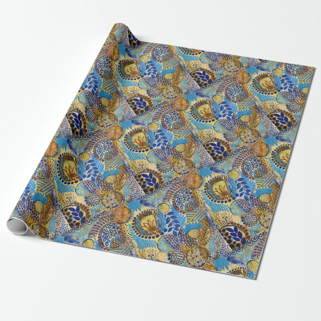 January under the microscope wrapping paper (Unrolled)