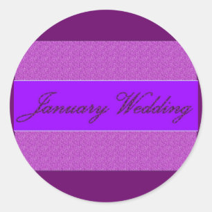 "January Wedding" Elegant Sticker