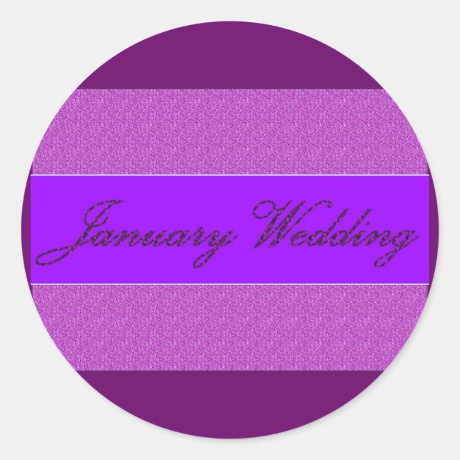 "January Wedding" Elegant Sticker (Front)