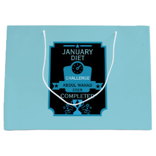 January Weight Loss Congratulation Large Gift Bag