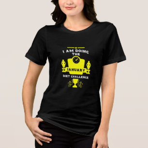 January Weight Loss Congratulation Tri-Blend Shirt