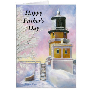 January's Lighthouse Father's Day Card
