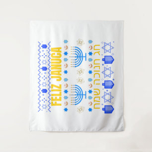 Januca januka Janucia Janukia menorah Sameaj Tapestry