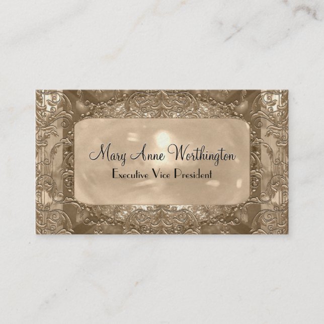 Janyet Pearl Elegant Professional Business Card (Front)