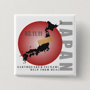 JAPAN 15 CM SQUARE BADGE
