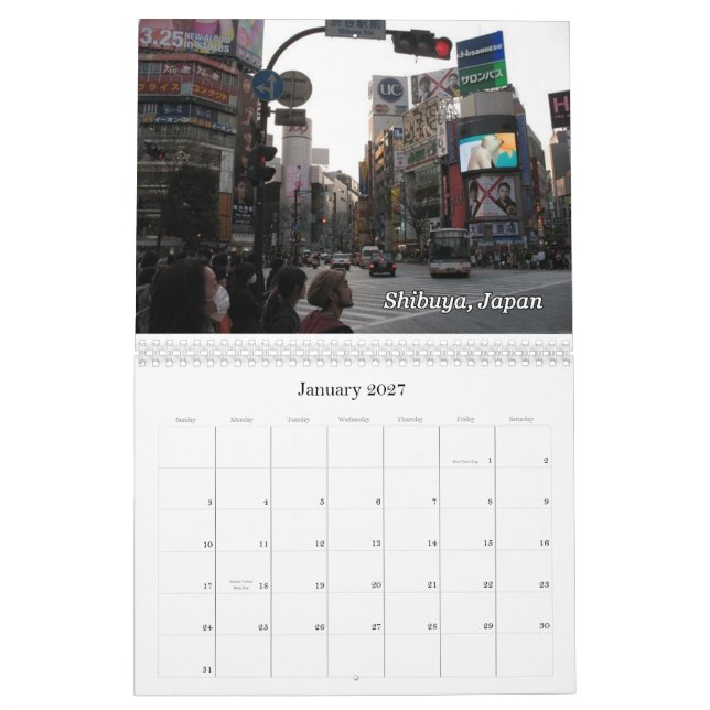Japan 2011 Calendar (Jan 2027)