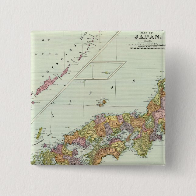 Japan 4 15 cm square badge (Front)
