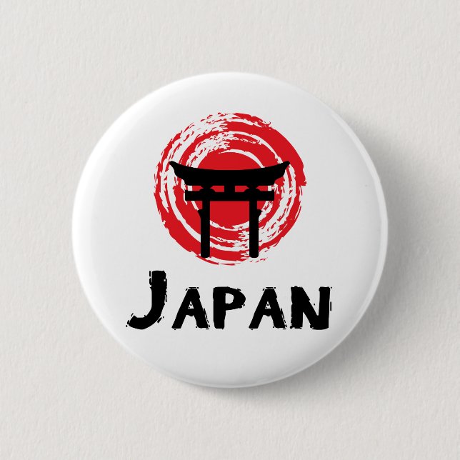 Japan 6 Cm Round Badge (Front)