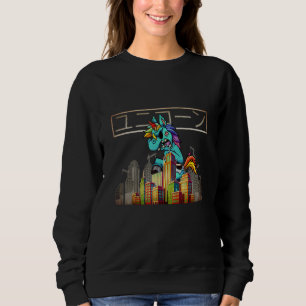 Japan Aesthetics Kaiju Unicorn Japanese Monster Sweatshirt