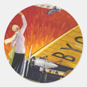 Japan Air Transport Classic Round Sticker