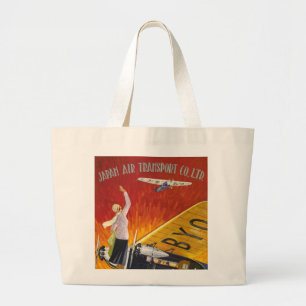 Japan Air Transport Large Tote Bag