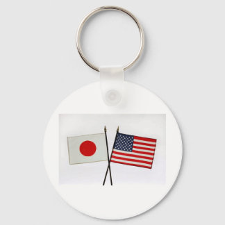 JAPAN AMERICAN FLAG KEY RING