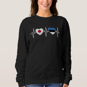 Japan And Estonia Estonian Flag Flags Sweatshirt