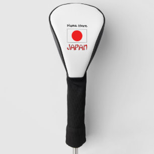 Japan and Japanese Flag with Your Name Golf Head Cover