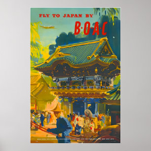 Japan Art Japanese Print BOAC Travel Post