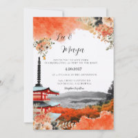 Japan Asia Japanese Destination Wedding Invitation