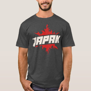 Japan badge fire sun emblem typography distressed T-Shirt