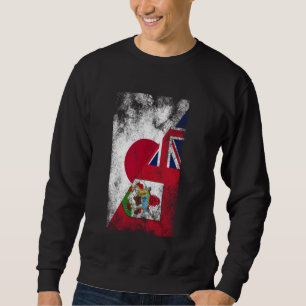 Japan Bermuda Flags - Japanese Bermudian, Bermudan Sweatshirt