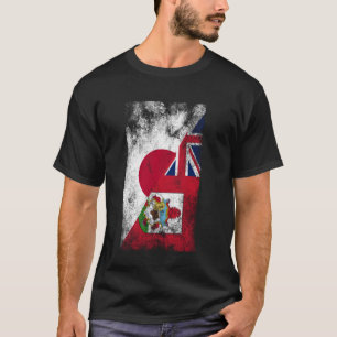 Japan Bermuda Flags - Japanese Bermudian, Bermudan T-Shirt