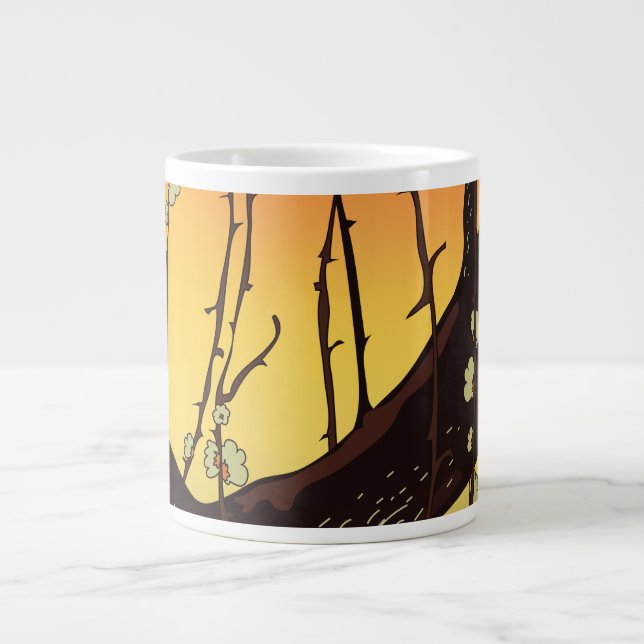 Japan Blossom tree Giant Coffee Mug (Front)