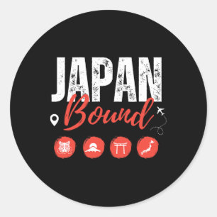 Japan Bound Tokyo Travel Vacation Trip Matching Fa Classic Round Sticker