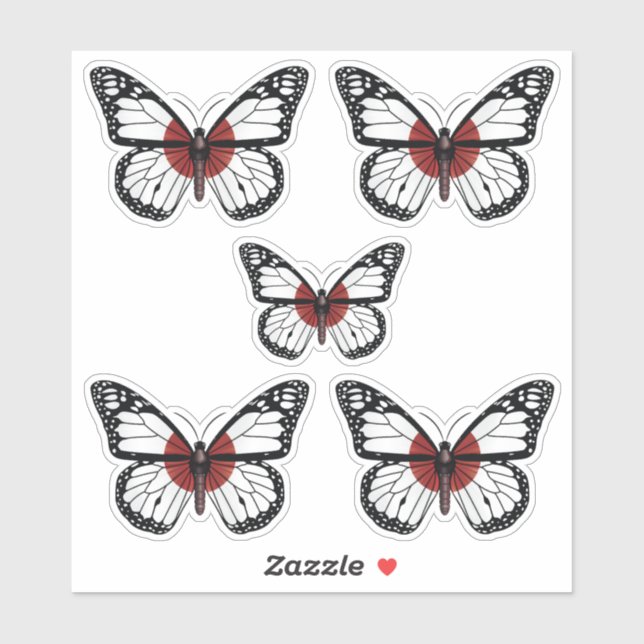 Japan butterfly monarch flag (Sheet)