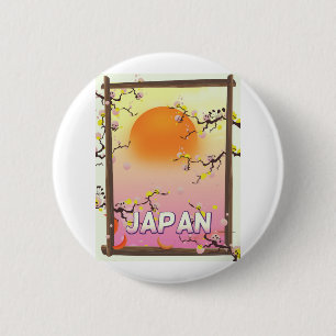 Japan Cartoon blossom tree poster 6 Cm Round Badge