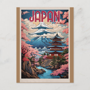 Japan, Cherry Blossoms, Postcard