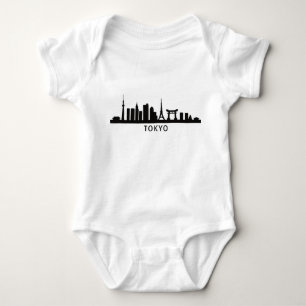 Japan Cityscape Travel Tokyo Skyline Silhouette Baby Bodysuit