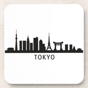 Japan Cityscape Travel Tokyo Skyline Silhouette Coaster