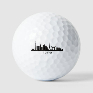 Japan Cityscape Travel Tokyo Skyline Silhouette Golf Balls