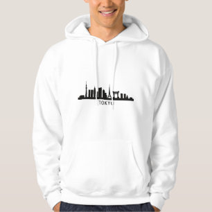 Japan Cityscape Travel   Tokyo Skyline Silhouette Hoodie