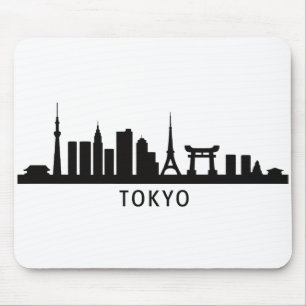 Japan Cityscape Travel   Tokyo Skyline Silhouette Mouse Pad