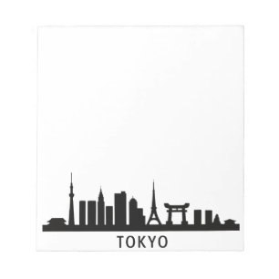 Japan Cityscape Travel Tokyo Skyline Silhouette Notepad