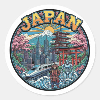 JAPAN CLASSIC ROUND STICKER