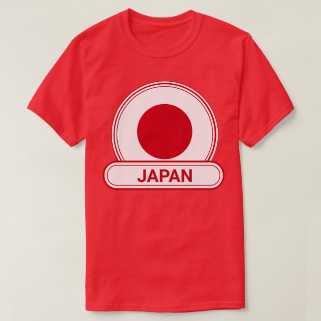 Japan Country Badge Japan Flag T-Shirt (Design Front)