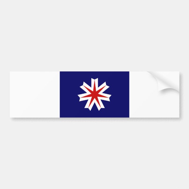 japan country region flag prefecture hokkaido bumper sticker (Front)