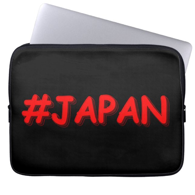 "#JAPAN" Cute Design. Buy Now Laptop Sleeve (Front)