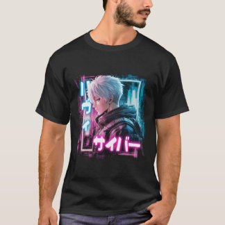 Japan Cyberpunk anime boy character T-Shirt